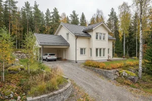 Autokatos talon päätyyn