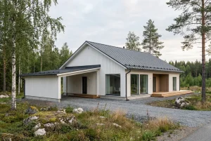 Autokatos talon päätyyn