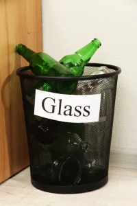 Lasi, jätteiden lajittelu