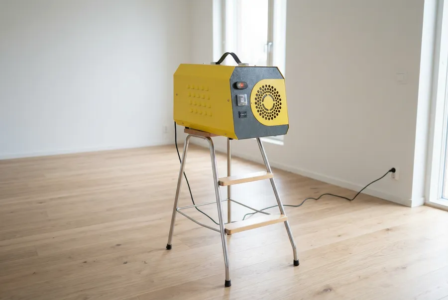 Otsonointilaite asunnon olohuoneessa